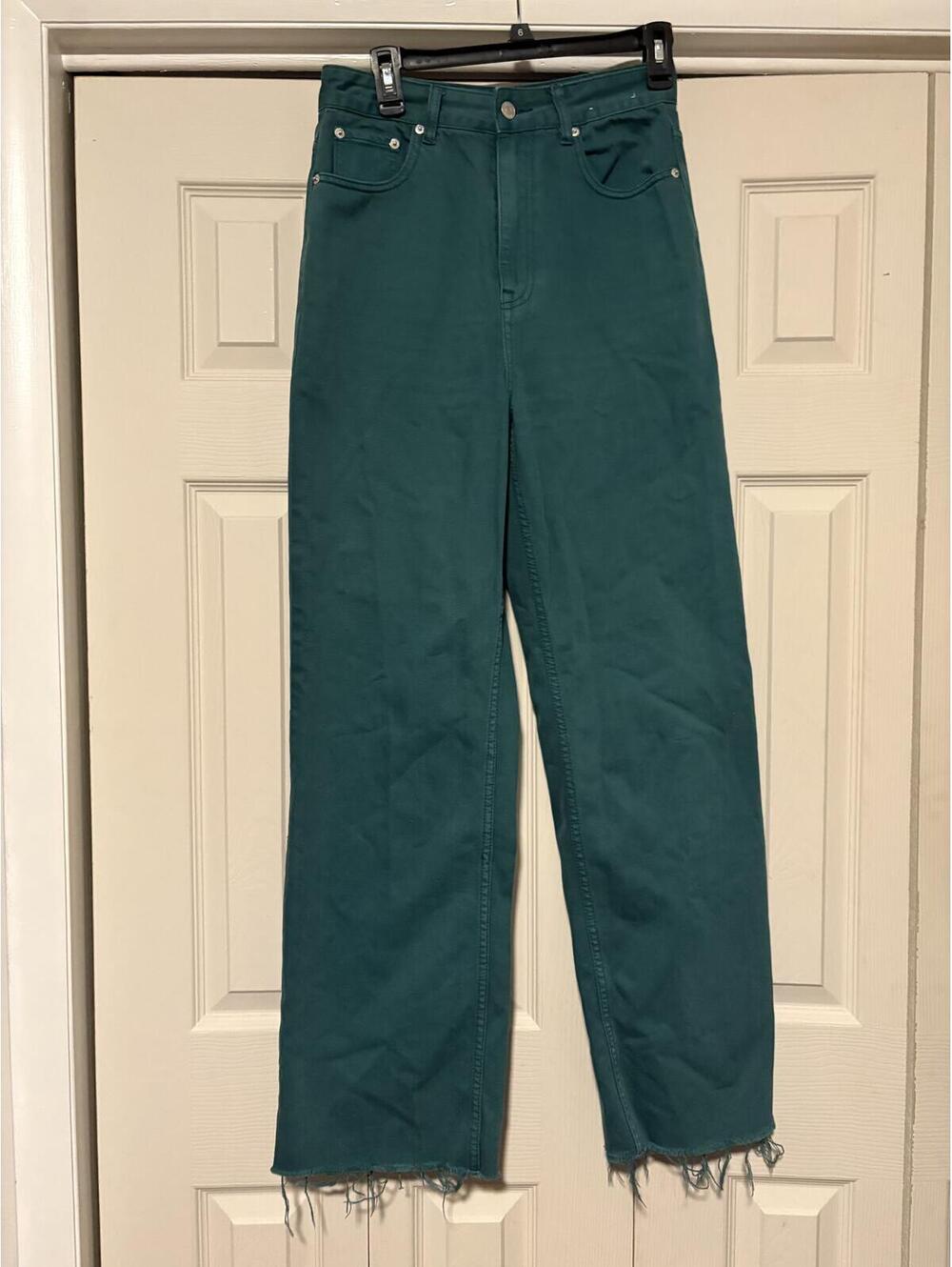 Glassons Green High Rise Wide Leg Jeans